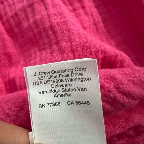 J Crew Crewcuts bright pink gauze button-front top girls blouse size 10 - Picture 8 of 10